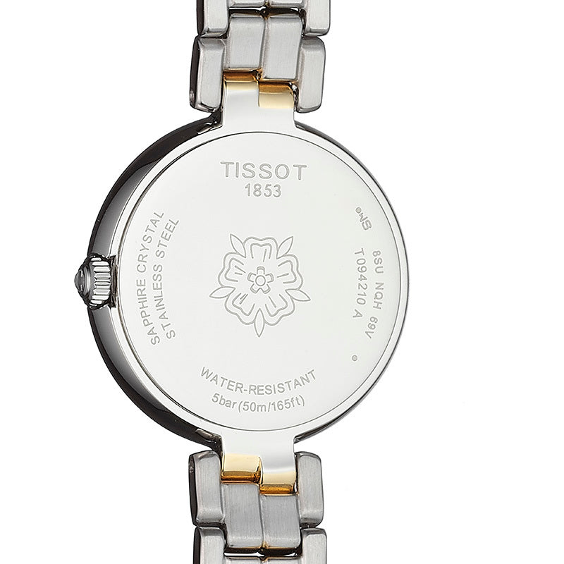 Tissot Flamingo Mother of Pearl White Dial Two Tone Steel Strap Watch For Women - T094.210.22.111.01 Buy Now By Tissot