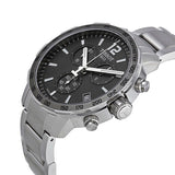 Tissot Quickster Chronograph Black Dial Silver Steel Strap Watch For Men - T095.417.11.067.00 Buy Now By Tissot