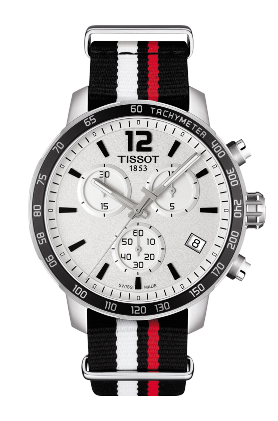 Tissot Quickster Chronograph NBA Toronto Raptors White Dial Two Tone NATO Strap Watch for Men - T095.417.17.037.16 Buy Now By Tissot