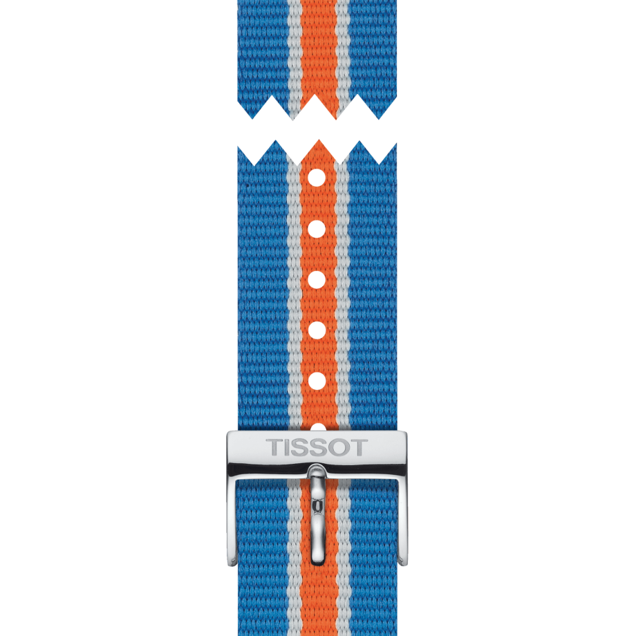 Tissot Quickster Chronograph NBA New York Kicks White Dial Multicolored Nato Strap Watch For Men - T095.417.17.037.06 Buy Now By Tissot