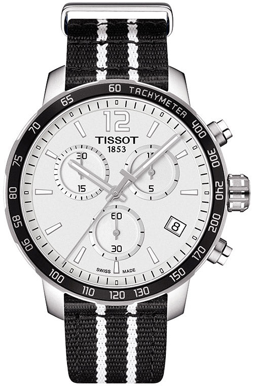 Tissot Quickster Chronograph NBA San Antonio Spurs Edition White Dial Two Tone NATO Strap Watch for Men - T095.417.17.037.07 Buy Now By Tissot