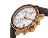 Tissot Quickster Chronograph 42mm White Dial Brown Leather Strap Watch For Men - T095.417.36.037.00 Buy Now By Tissot