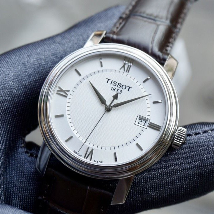 Tissot T Classic Bridgeport Silver Dial Brown Leather Strap Watch For Men - T097.410.16.038.00 Buy Now By Tissot