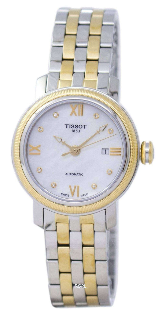 Tissot T Classic Bridgeport Automatic Mother of Pearl Dial Two Tone Steel Strap Watch for Women - T097.410.22.116.00 Buy Now By Tissot