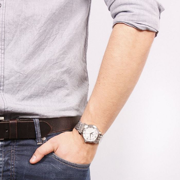 Tissot T Classic Bridgeport Silver Dial Silver Mesh Bracelet Watch For Men - T097.410.11.038.00 Buy Now By Tissot