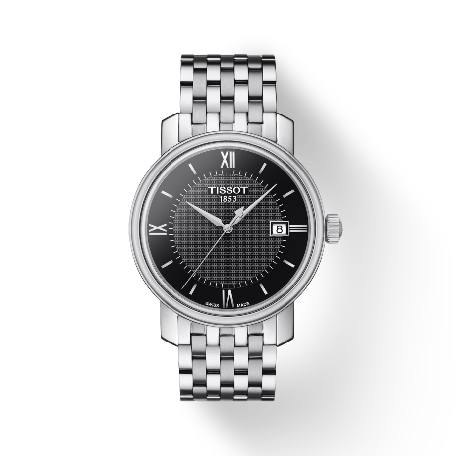 Tissot T Classic Bridgeport Black Dial Silver Steel Strap Watch For Men - T097.410.11.058.00 Buy Now By Tissot