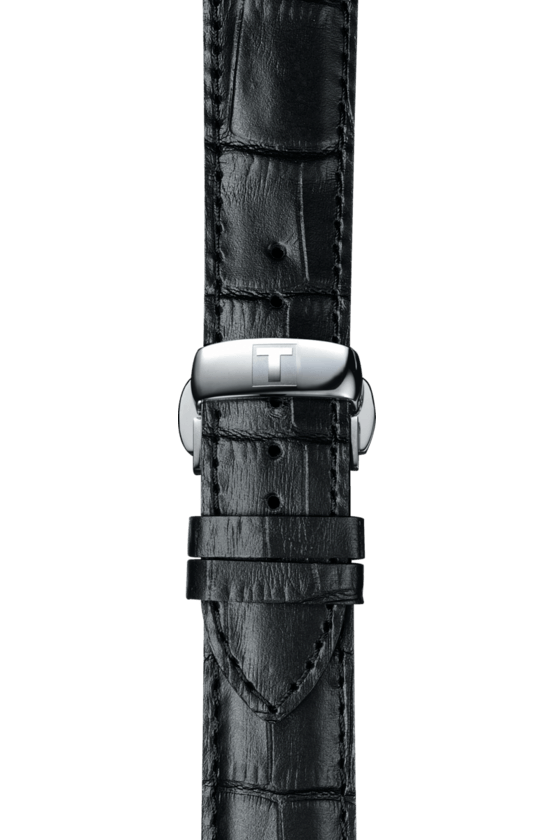 Tissot T Classic Bridgeport Black Dial Black Leather Strap Watch For Men - T097.410.16.058.00 Buy Now By Tissot