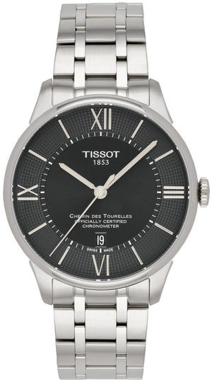 Tissot T Classic Chemin Des Tourelles Chronometer Black Dial Silver Steel Strap Watch For Men - T099.408.11.058.00 Buy Now By Tissot