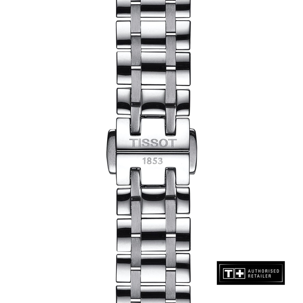 Tissot Chemin Des Tourelles Powermatic 80 Rubies Mother of Pearl Dial Silver Steel Strap Watch For Women - T099.207.11.113.00 Buy Now By Tissot