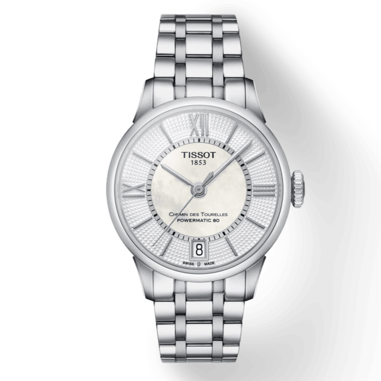Tissot Chemin Des Tourelles Powermatic 80 Lady Silver Dial Silver Steel Strap Watch For Women - T099.207.11.118.00 Buy Now By Tissot