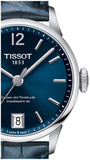 Tissot Chemin Des Tourelles Powermatic 80 Lady Blue Dial Blue Leather Strap Watch For Women - T099.207.16.047.00 Buy Now By Tissot