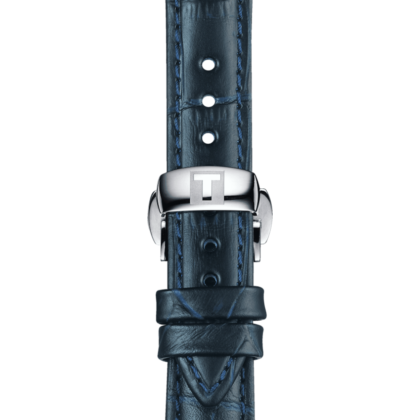 Tissot Chemin Des Tourelles Powermatic 80 Lady Blue Dial Blue Leather Strap Watch For Women - T099.207.16.047.00 Buy Now By Tissot