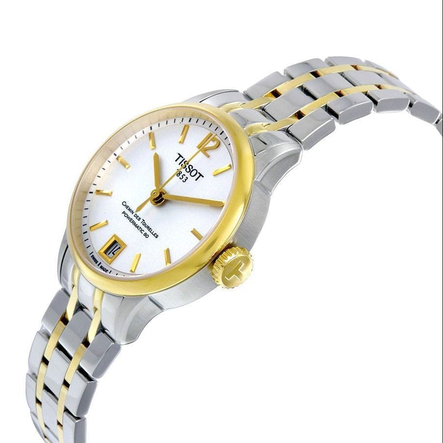 Tissot Chemin Des Tourelles Powermatic 80 Lady Silver Dial Two Tone Steel Strap Watch For Women - T099.207.22.037.00 Buy Now By Tissot