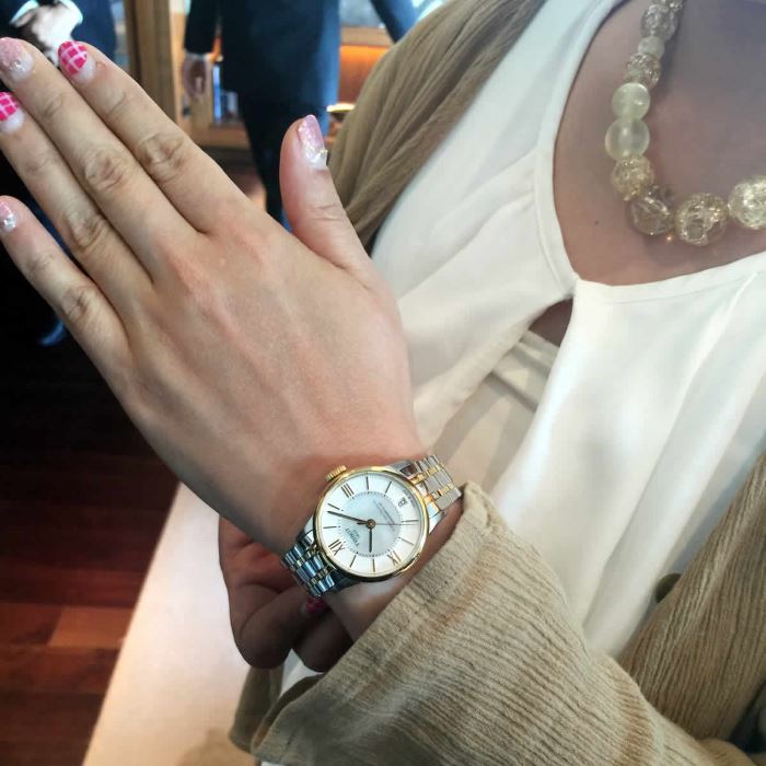 Tissot Chemin Des Tourelles Powermatic 80 Lady Mother of Pearl White Dial Two Tone Steel Strap Watch For Women - T099.207.22.118.00 Buy Now By Tissot