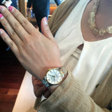 Tissot Chemin Des Tourelles Powermatic 80 Lady Mother of Pearl White Dial Two Tone Steel Strap Watch For Women - T099.207.22.118.00 Buy Now By Tissot