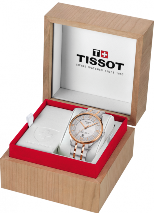Tissot Chemin Des Tourelles Powermatic 80 Helvetic Price Lady Silver Dial Two Tone Steel Strap Watch For Women - T099.207.22.118.01 Buy Now By Tissot