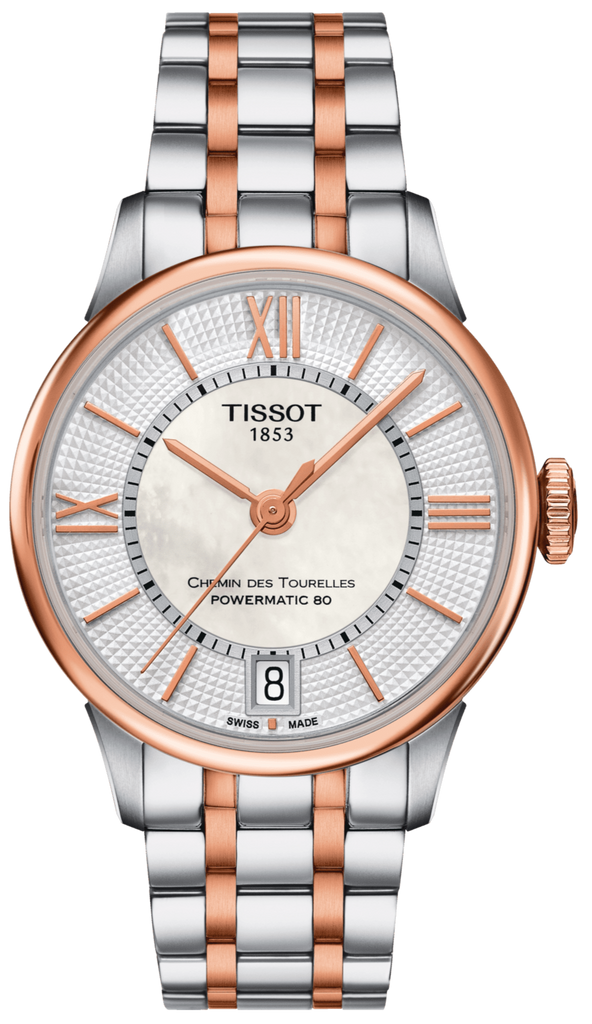 Tissot Chemin des Tourelles Powermatic 80 Silver Dial Two Tone Steel Strap Watch for Men - T099.407.22.038.02 Buy Now By Tissot