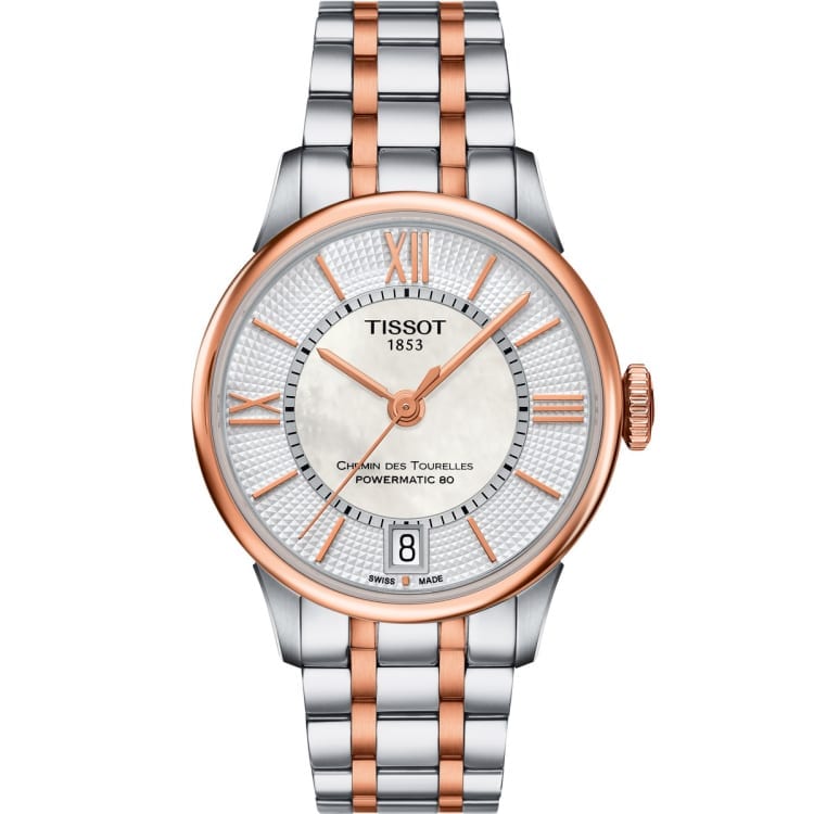 Tissot Chemin Des Tourelles Powermatic 80 Lady Silver Dial Two Tone Steel Strap Watch For Women - T099.207.22.118.02 Buy Now By Tissot
