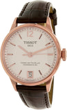 Tissot Chemin Des Tourelles Powermatic 80 Lady Silver Dial Brown Leather Strap Watch For Women - T099.207.36.037.00 Buy Now By Tissot