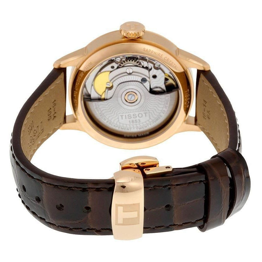 Tissot Chemin Des Tourelles Powermatic 80 Lady Silver Dial Brown Leather Strap Watch For Women - T099.207.36.037.00 Buy Now By Tissot