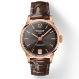 Tissot Chemin Des Tourelles Powermatic 80 Lady Brown Dial Brown Leather Strap Watch For Women - T099.207.36.447.00 Buy Now By Tissot