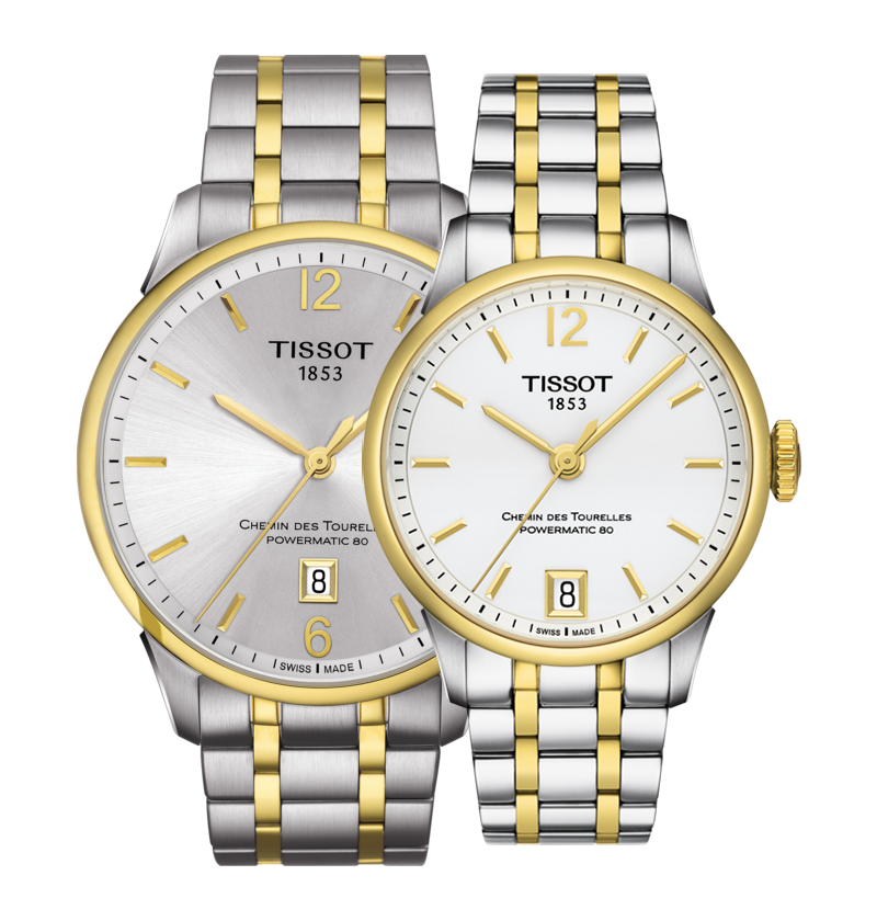 Tissot Chemin Des Tourelles Powermatic 80 Lady Silver Dial Two Tone Steel Strap Watch For Women - T099.207.22.037.00 Buy Now By Tissot