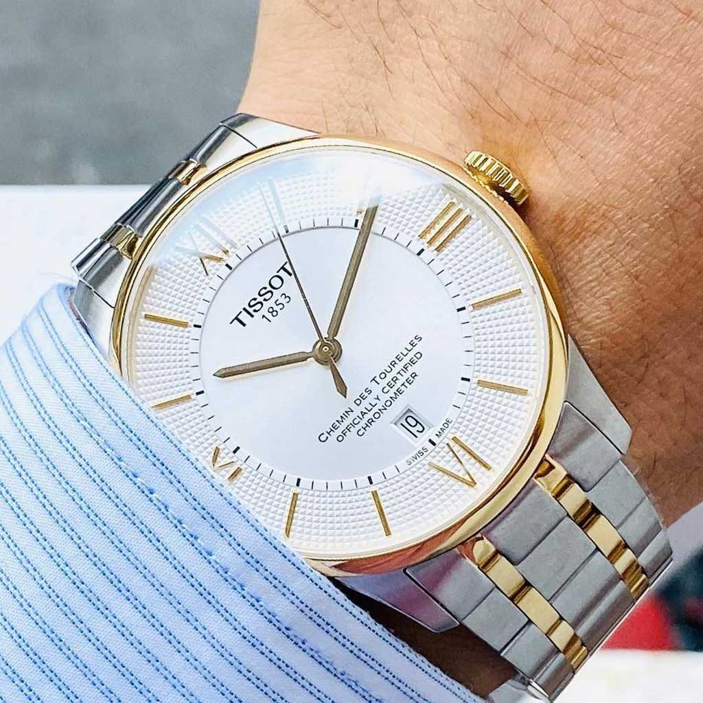 Tissot Chemin Des Tourelles Powermatic 80 Silver Dial Two Tone Steel Strap Watch For Men - T099.407.22.038.00 Buy Now By Tissot