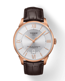 Tissot Chemin Des Tourelles Powermatic 80 Silver Dial Brown Leather Strap Watch For Men - T099.407.36.038.00 Buy Now By Tissot