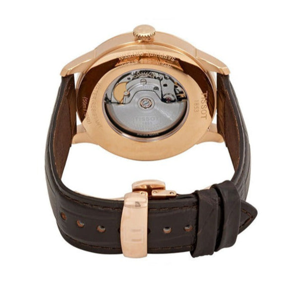 Tissot T Classic Chemin Des Tourelles Powermatic 80 Brown Dial Brown Leather Strap Watch for Men - T099.407.36.447.00 Buy Now By Tissot