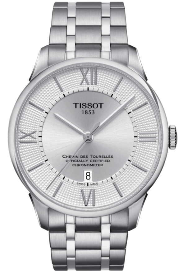 Tissot T Classic Chemin Des Tourelles Silver Dial Silver Steel Strap Watch For Men - T099.408.11.038.00 Buy Now By Tissot
