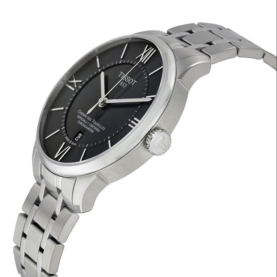 Tissot Chemin Des Tourelles Powermatic 80 Black Dial Silver Steel Strap Watch For Men - T099.407.11.058.00 Buy Now By Tissot