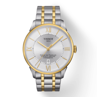 Tissot Chemin Des Tourelles Powermatic 80 Cosc Silver Dial Two Tone Steel Strap Watch For Men - T099.408.22.038.00 Buy Now By Tissot