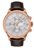 Tissot Des Tourelles Chronograph Silver Dial Brown Leather Strap Watch For Men - T099.427.36.038.00 Buy Now By Tissot