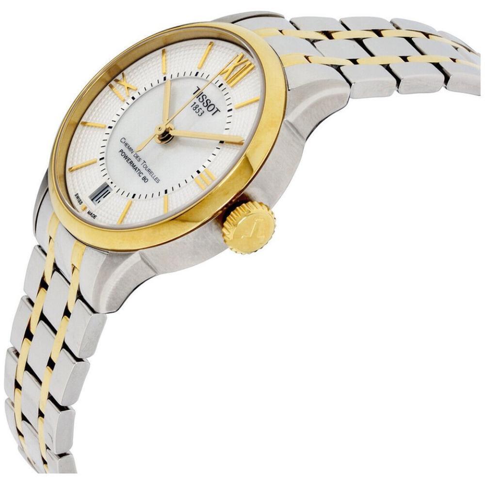 Tissot Chemin Des Tourelles Powermatic 80 Cosc Silver Dial Two Tone Steel Strap Watch For Men - T099.408.22.038.00 Buy Now By Tissot