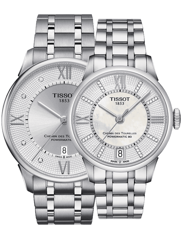 Tissot Chemin Des Tourelles Powermatic 80 Diamonds Silver Dial Silver Steel Strap Watch for Men - T099.407.11.033.00 Buy Now By Tissot
