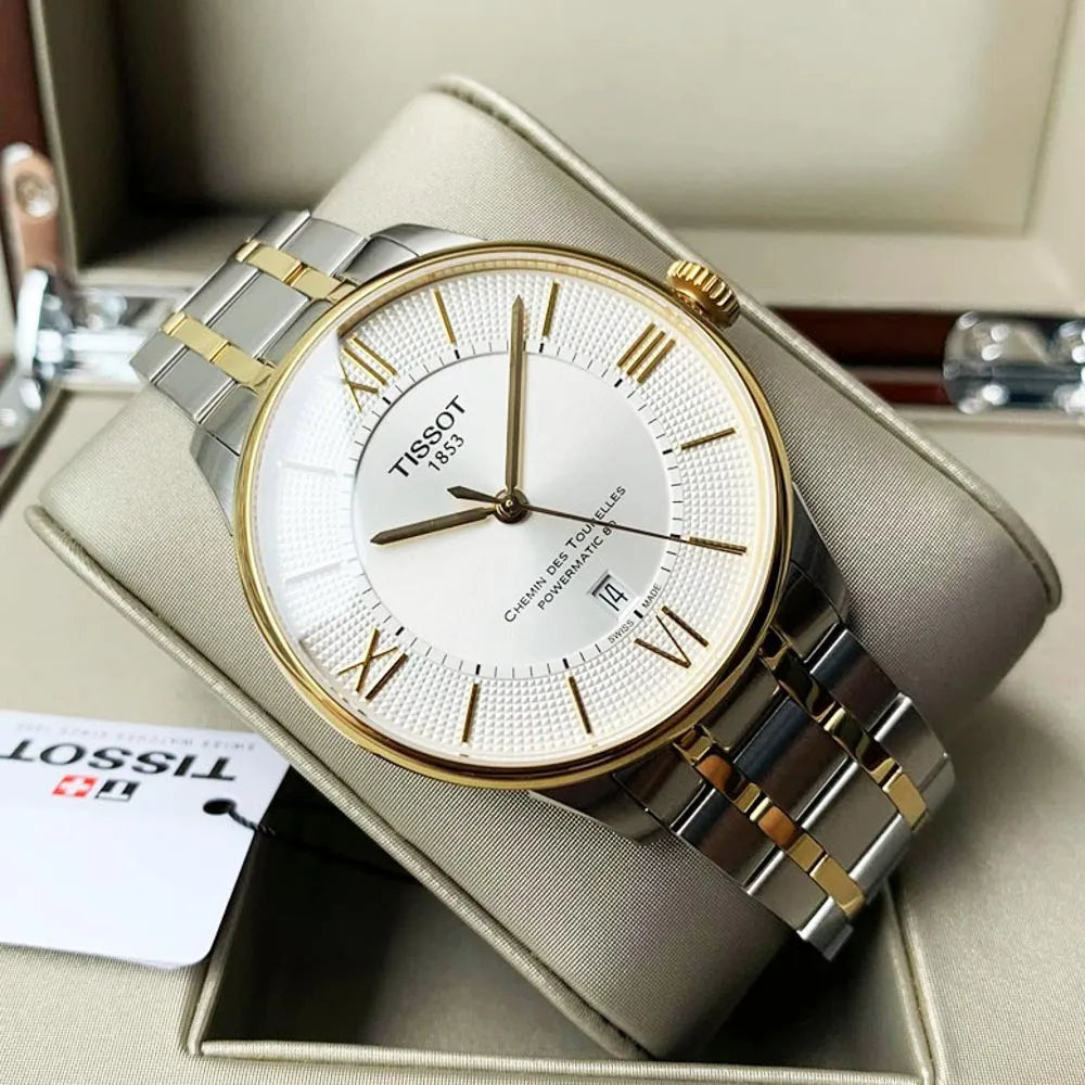 Tissot Chemin des Tourelles Powermatic 80 Silver Dial Two Tone Steel Strap Watch for Men - T099.407.22.038.02 Buy Now By Tissot