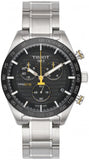 Tissot PRS 516 Chronograph Black Dial Silver Steel Strap Watch For Men - T100.417.11.051.00 Buy Now By Tissot