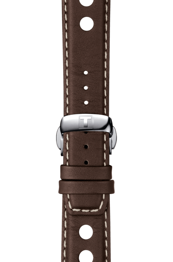 Tissot PRS 516 Chronograph Blue Dial Brown Leather Strap Watch For Men - T100.417.16.041.00 Buy Now By Tissot