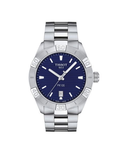 Tissot PR 100 Sport Blue Dial Silver Steel Strap Watch For Men - T101.610.11.041.00 Buy Now By Tissot