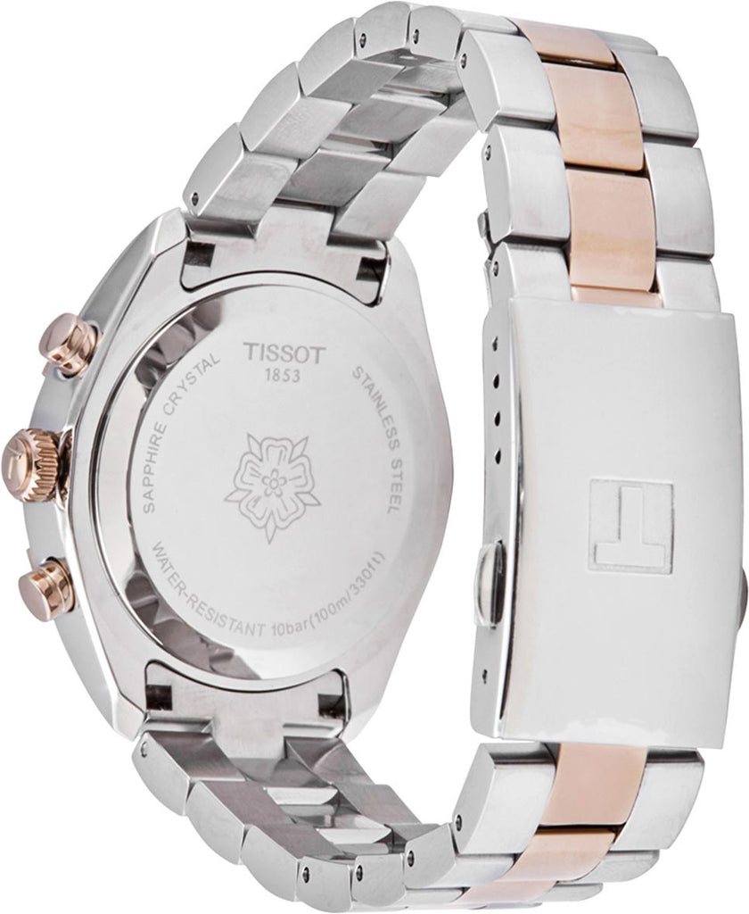 Tissot PR 100 Sport Chic Chronograph Mother of Pearl Dial Two Tone Steel Strap Watch for Women - T101.917.22.151.00 Buy Now By Tissot