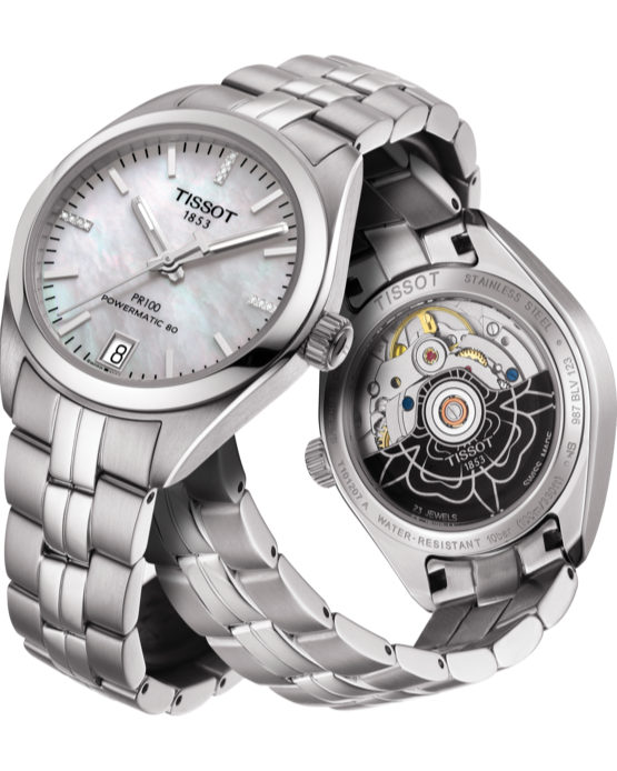 Tissot Chemin Des Tourelles Powermatic 80 Helvetic Silver Dial Silver Steel Strap Watch For Women - T099.207.11.116.00 Buy Now By Tissot