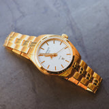 Tissot T Classic PR 100 Lady White Dial Gold Steel Strap Watch for Women - T101.210.33.031.00 Buy Now By Tissot