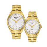 Tissot T Classic PR 100 Lady White Dial Gold Steel Strap Watch for Women - T101.210.33.031.00 Buy Now By Tissot