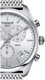 Tissot PR 100 Chronograph White Dial Silver Mesh Bracelet Watch For Men - T101.417.11.031.02 Buy Now By Tissot