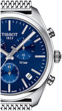 Tissot PR 100 Chronograph Blue Dial Silver Mesh Bracelet Watch for Men - T101.417.11.041.00 Buy Now By Tissot