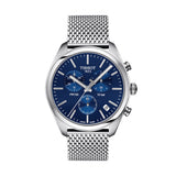 Tissot PR 100 Chronograph Blue Dial Silver Mesh Bracelet Watch for Men - T101.417.11.041.00 Buy Now By Tissot