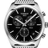 Tissot PR 100 Chronograph Black Dial Silver Mesh Bracelet Watch For Men - T101.417.11.051.01 Buy Now By Tissot
