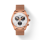 Tissot T Classic PR 100 Chronograph Silver Dial Rose Gold Mesh Bracelet Watch For Men - T101.417.33.031.01 Buy Now By Tissot