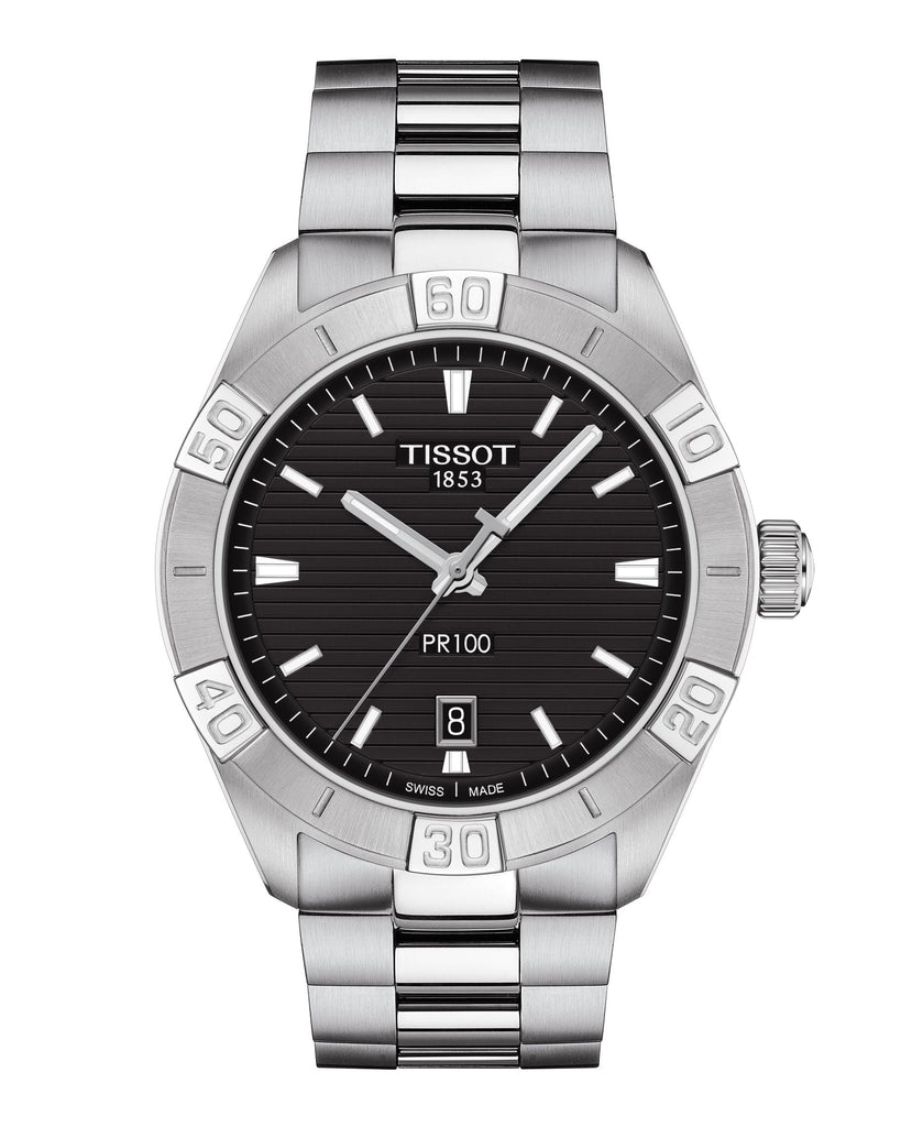 Tissot PR 100 Sport Quartz Black Dial Silver Steel Strap Watch For Men - T101.610.11.051.00 Buy Now By Tissot