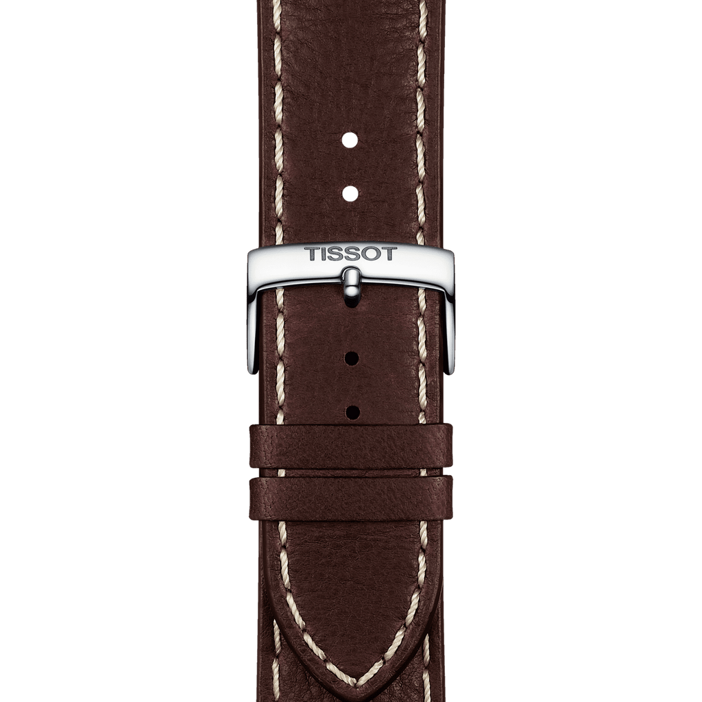 Tissot PR 100 Sport Silver Dial Brown Leather Strap Watch For Men - T101.610.16.031.00 Buy Now By Tissot